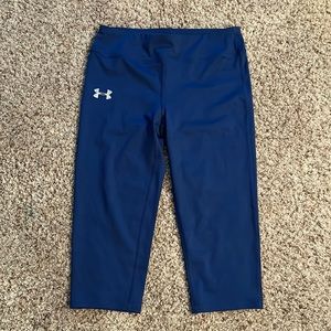 Youth Large, blue, Under Armour, capri leggings